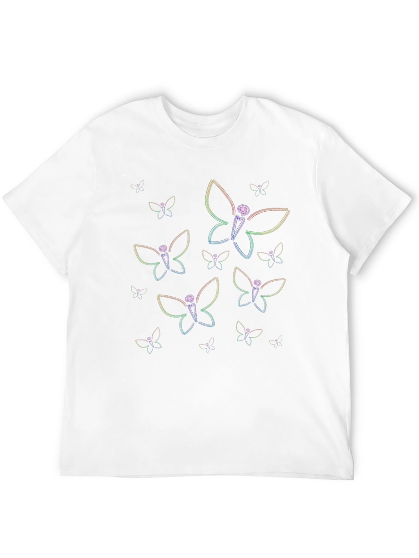Butterfly Graphic Print Crew Neck T-Shirt