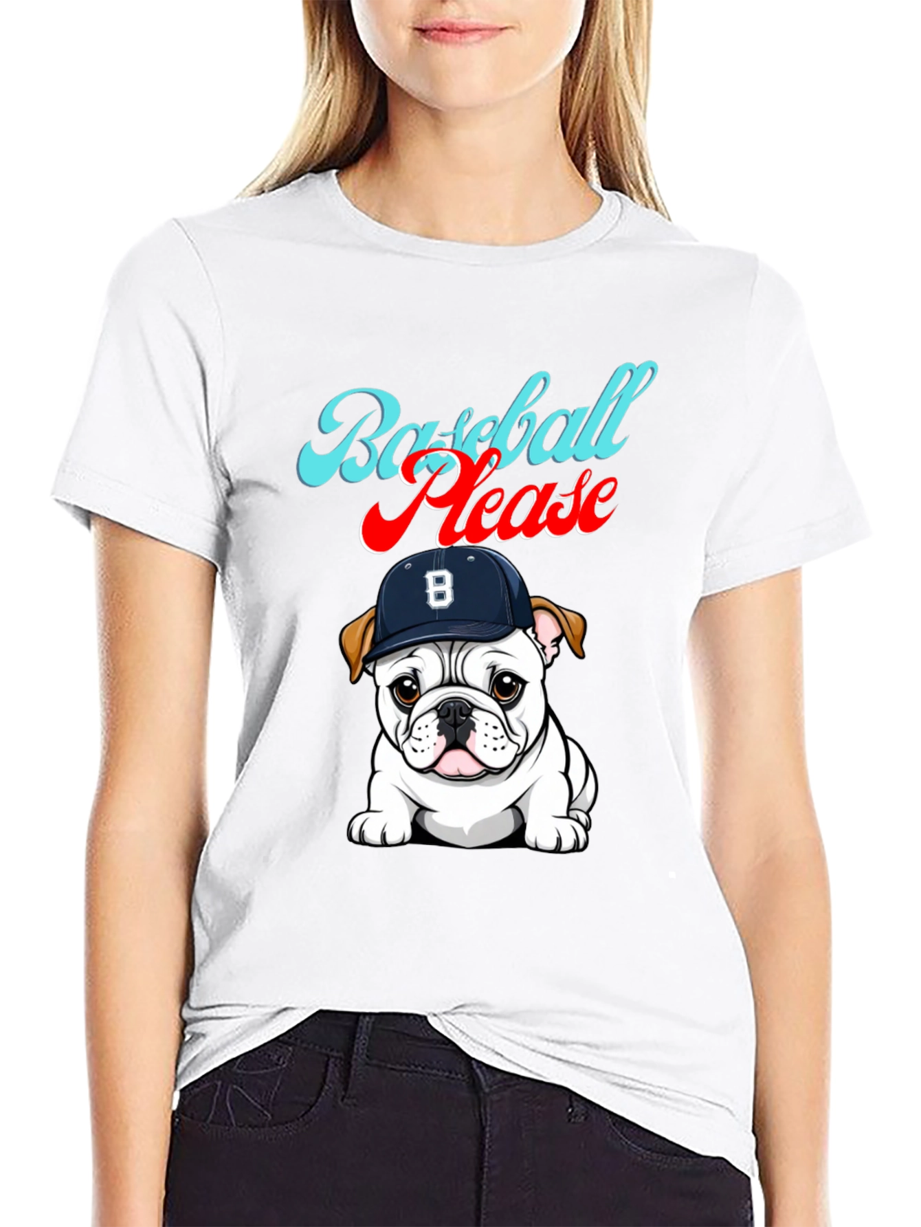 Baseball Please Bulldog Graphic Tee