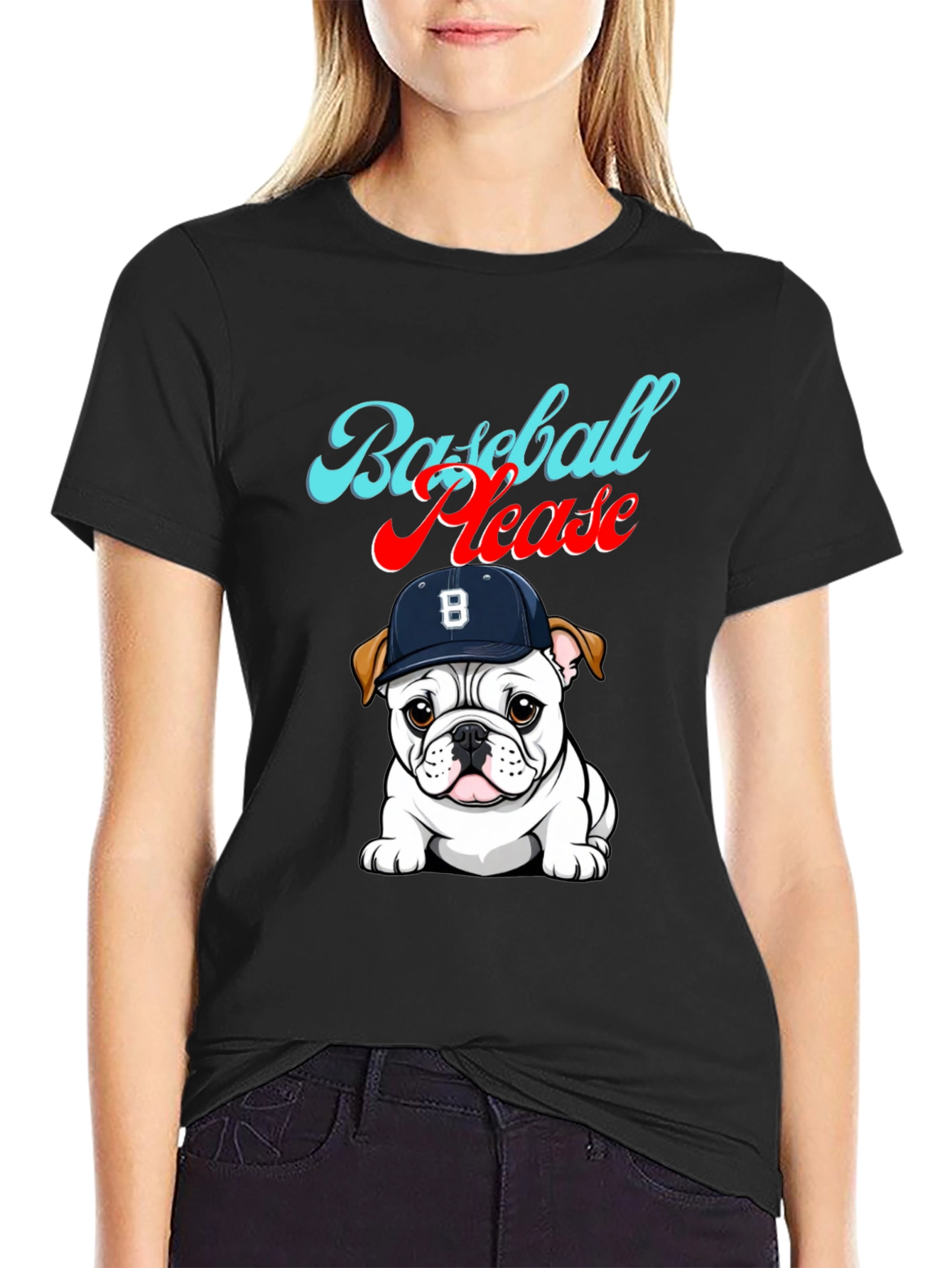 Baseball Please Bulldog Graphic Tee