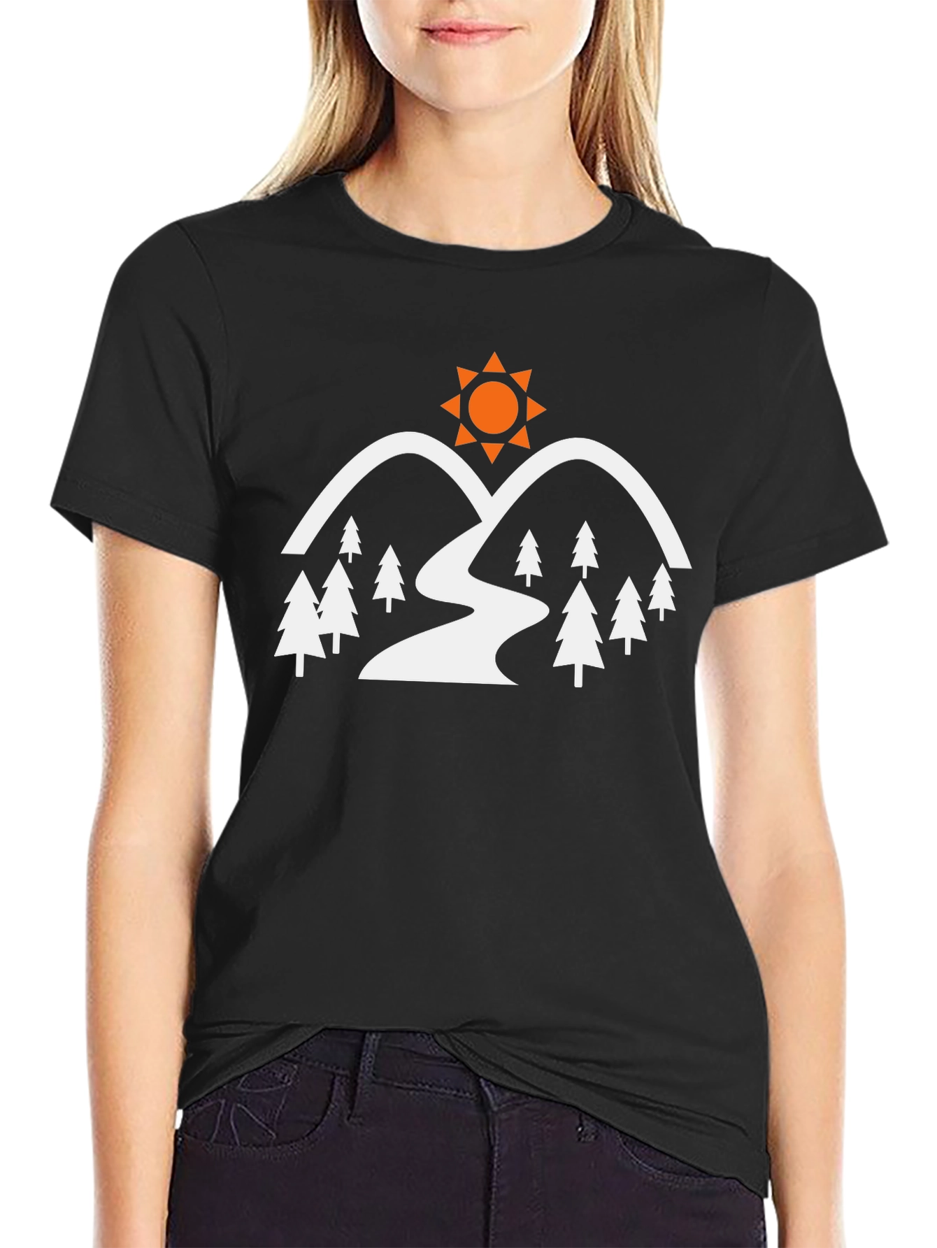 Mountain & Sun Graphic Tee - Nature Adventure Shirt