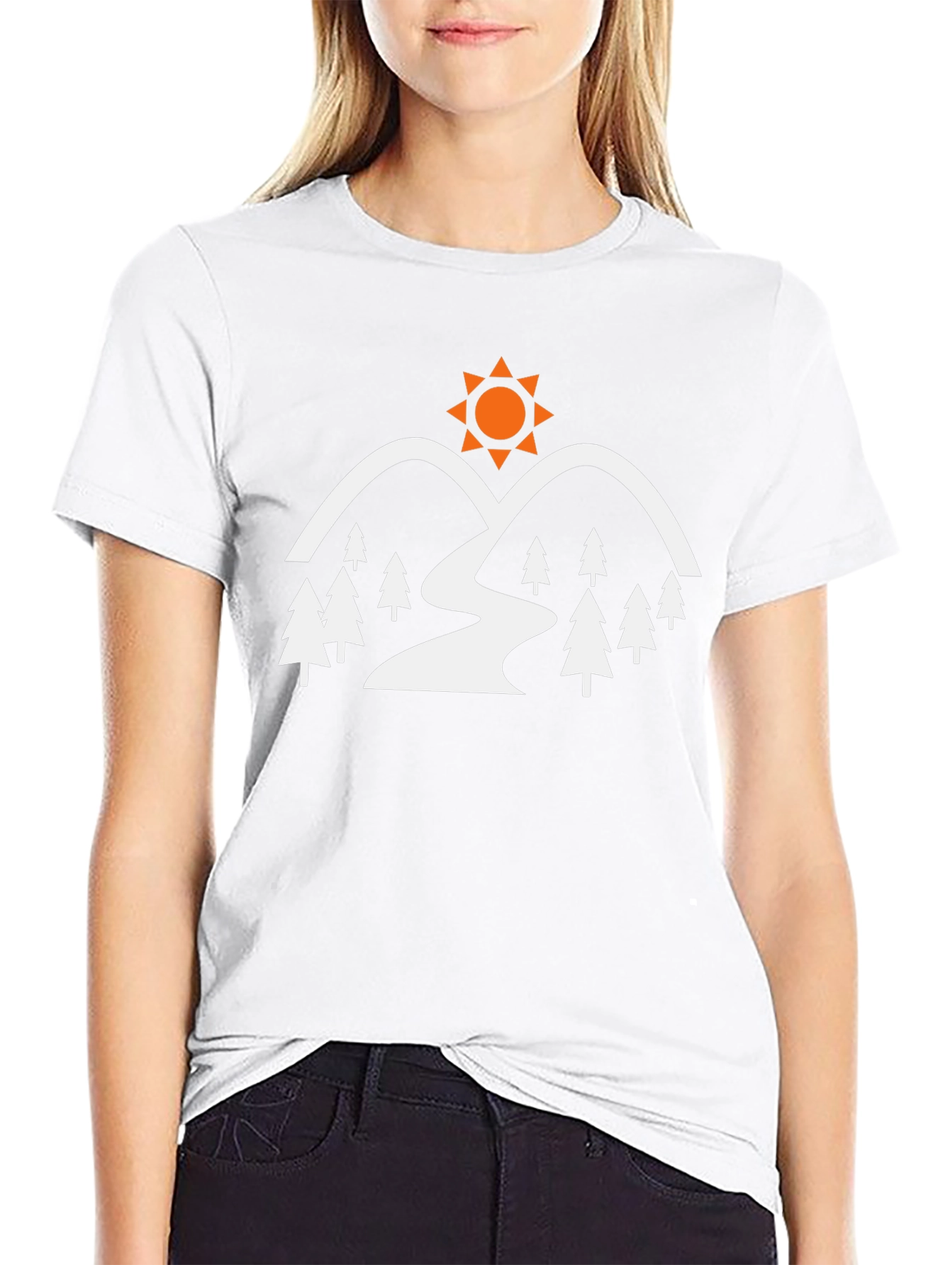 Mountain & Sun Graphic Tee - Nature Adventure Shirt