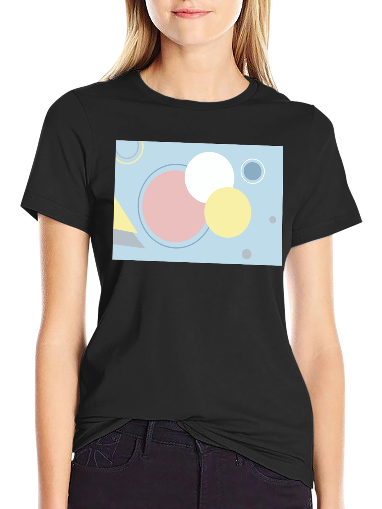 Geometric Graphic Tee - Modern Art Shirt