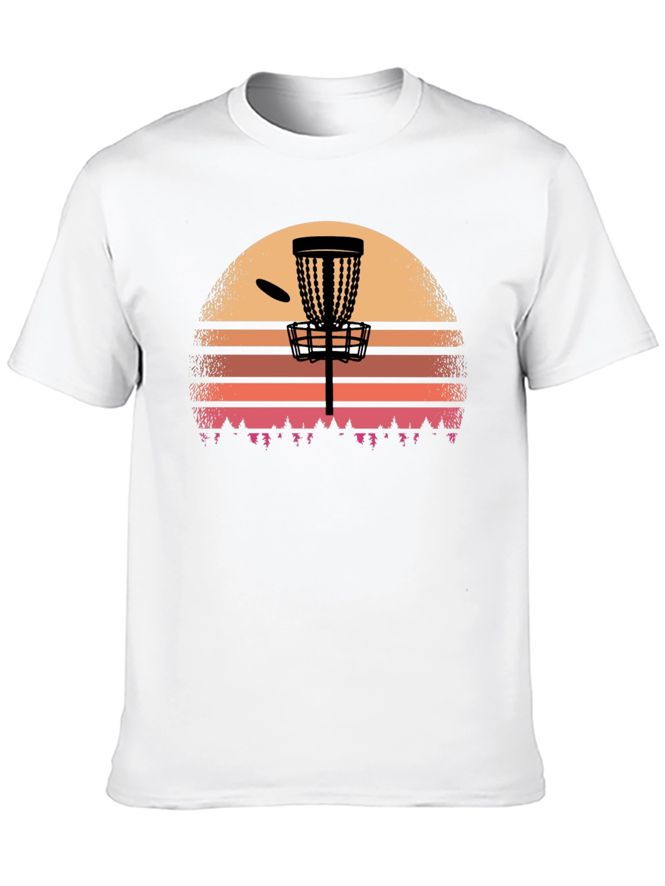 Disc Golf Sunset T-Shirt - Black Graphic Tee