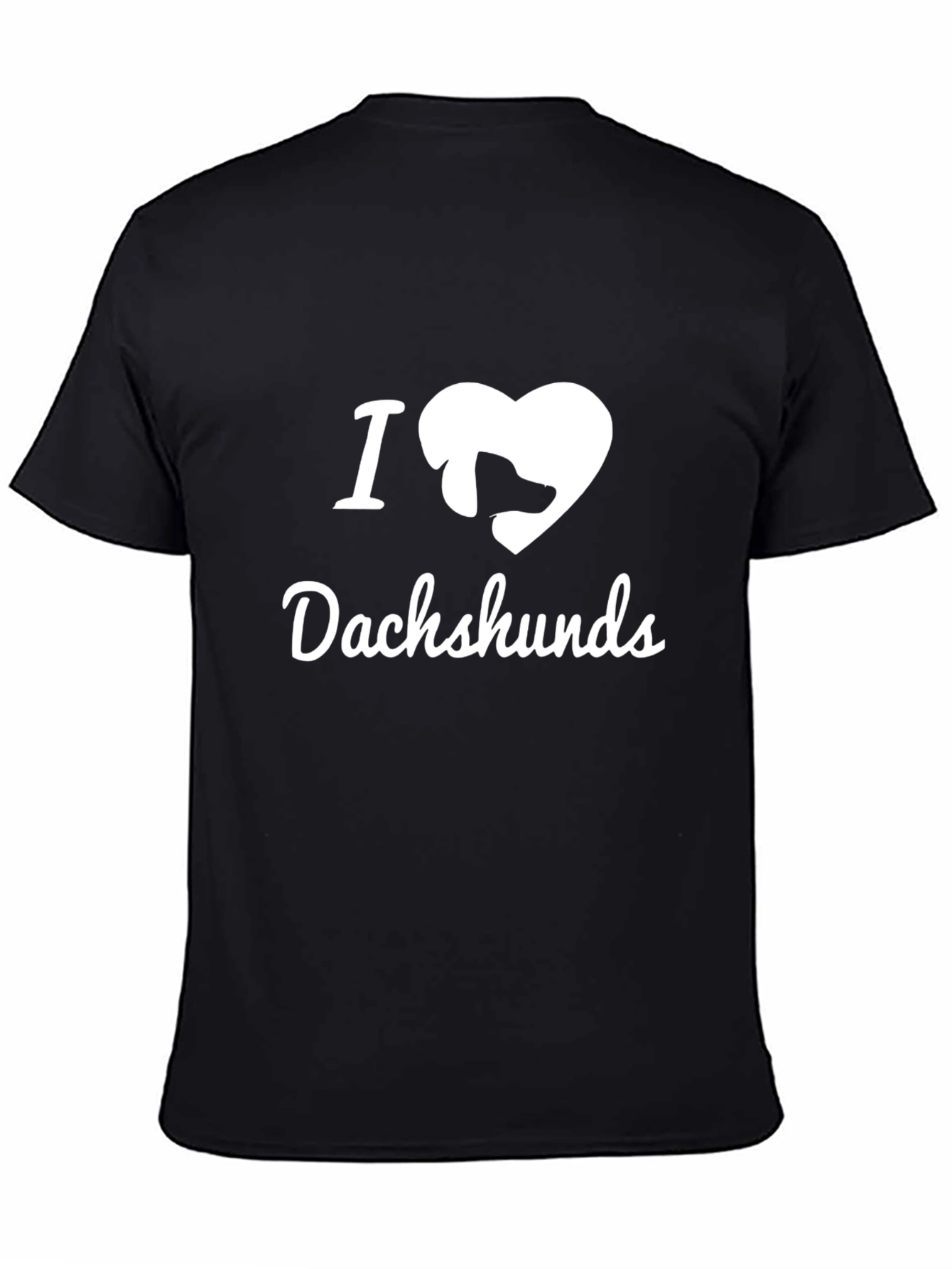 I Love Dachshunds Black T-Shirt