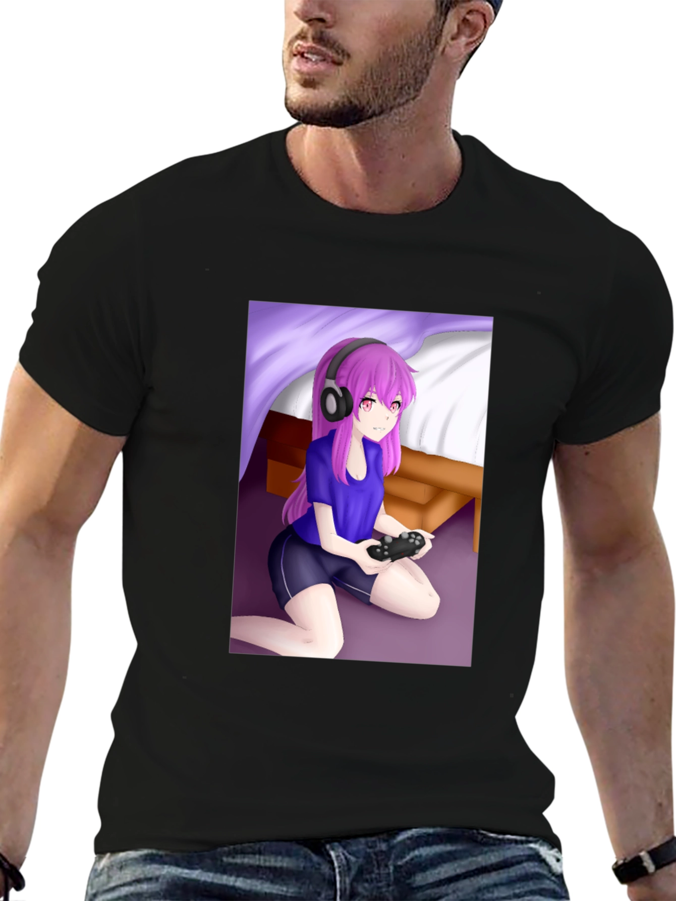 Gamer Anime Girl T-Shirt - Unique Design