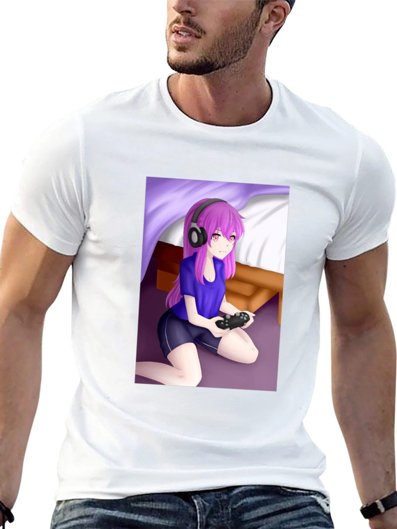 Gamer Anime Girl T-Shirt - Unique Design