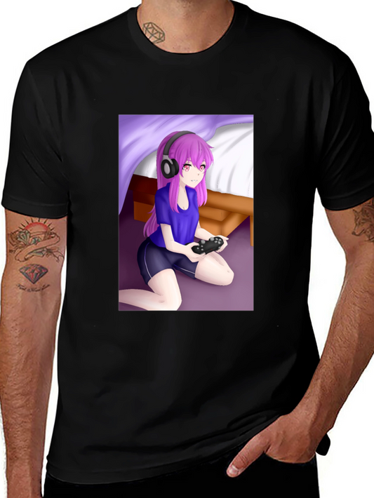 Gamer Anime Girl T-Shirt - Unique Design