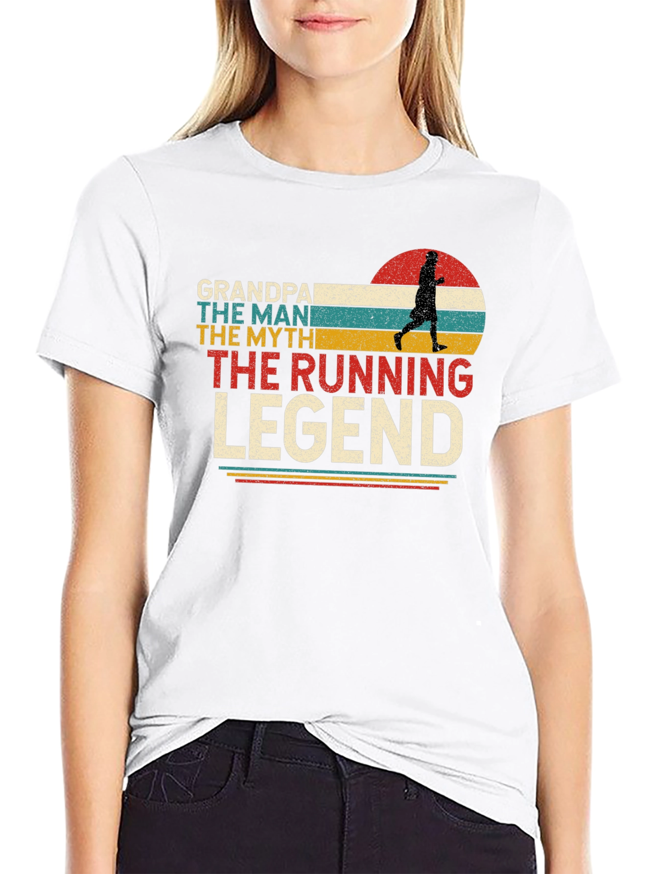 Grandpa Running Legend Graphic T-Shirt