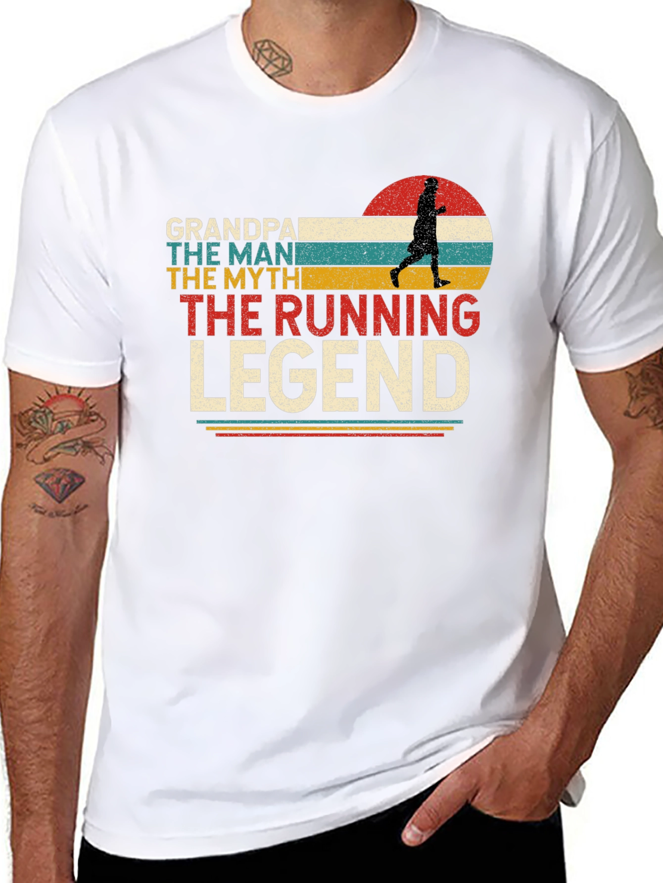 Grandpa Running Legend Graphic T-Shirt
