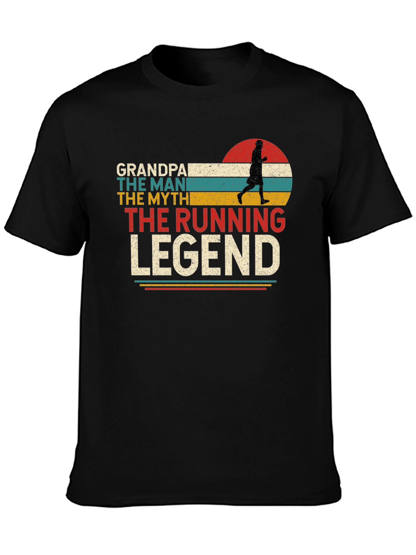 Grandpa Running Legend Graphic T-Shirt