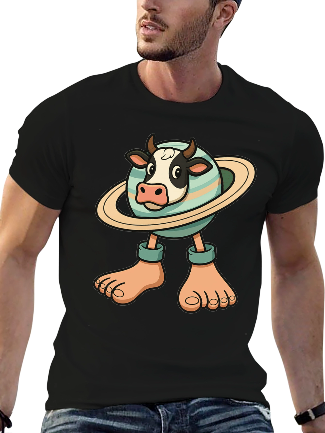 Cow Planet T-Shirt - Unique Graphic Tee