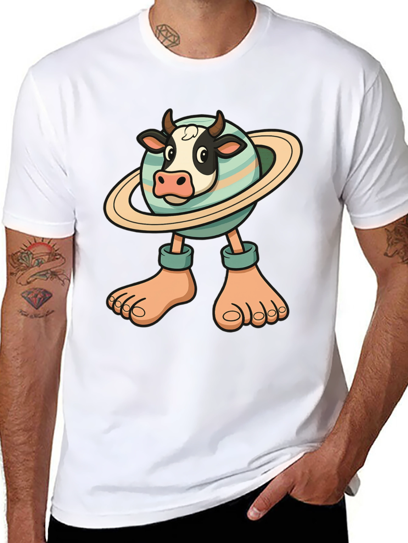 Cow Planet T-Shirt - Unique Graphic Tee