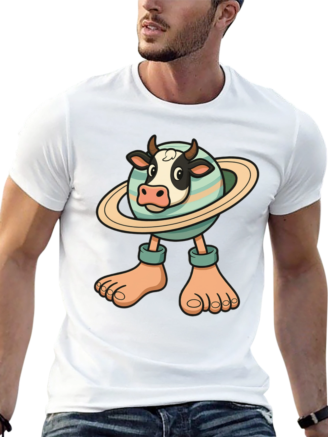 Cow Planet T-Shirt - Unique Graphic Tee