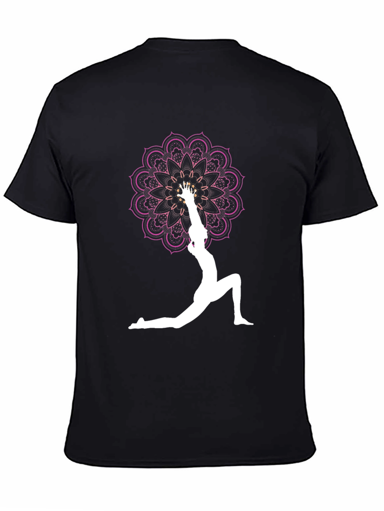 Yoga Mandala Graphic Tee - Black