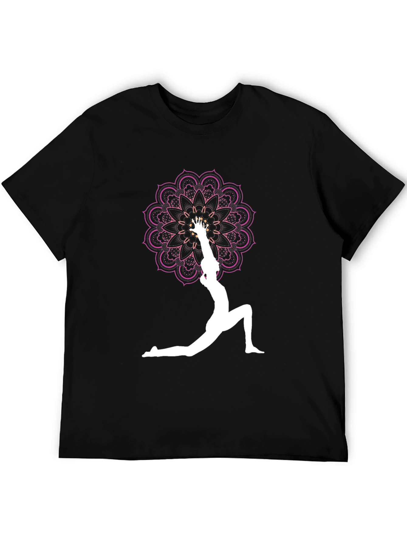 Yoga Mandala Graphic Tee - Black