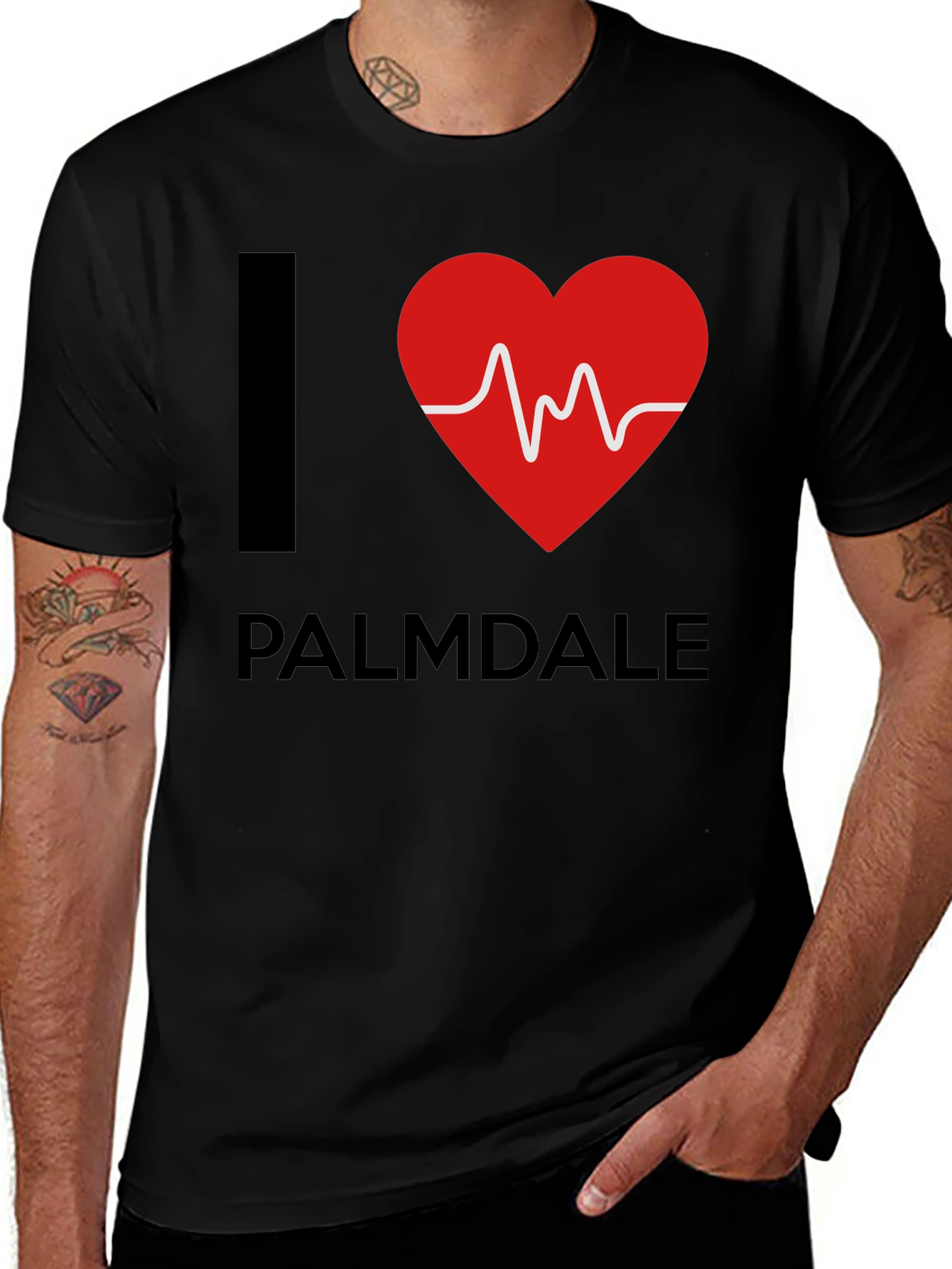 I Heart Palmdale Black T-Shirt