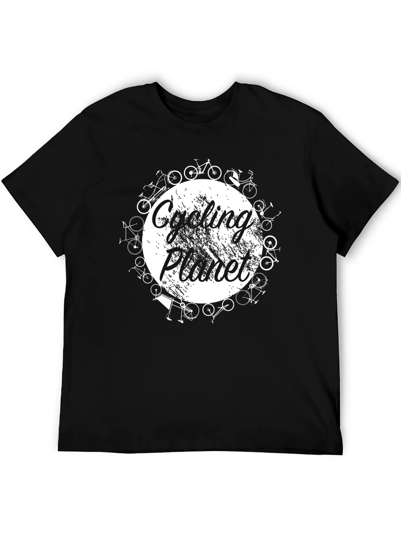 Cycling Planet Graphic Tee - Black