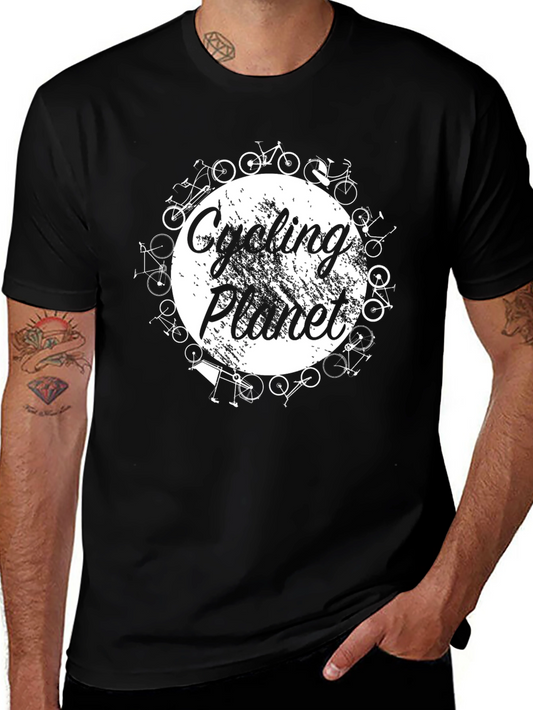 Cycling Planet Graphic Tee - Black