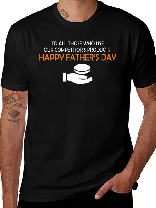 Happy Fathers Day T-Shirt - Black