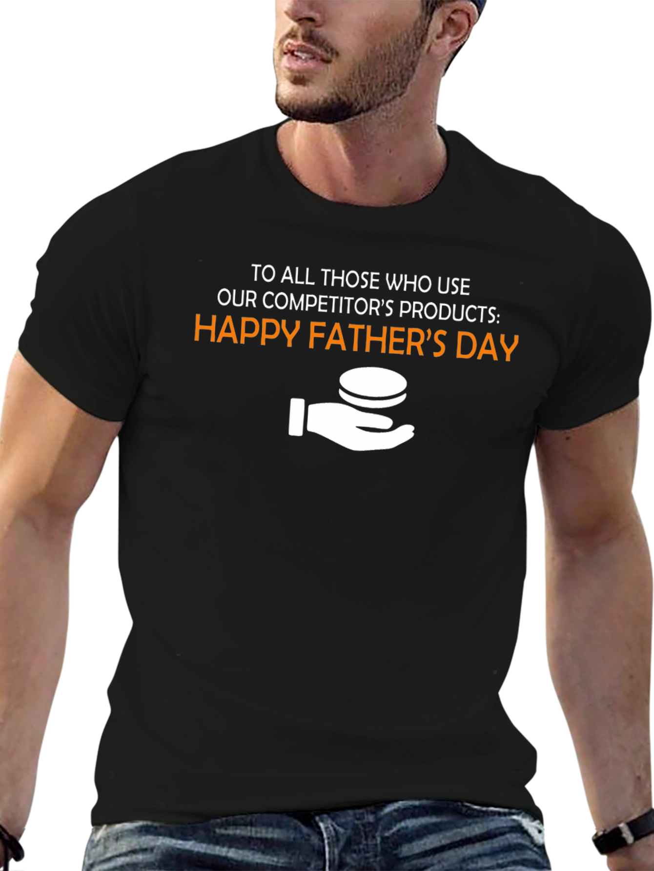 Happy Fathers Day T-Shirt - Black
