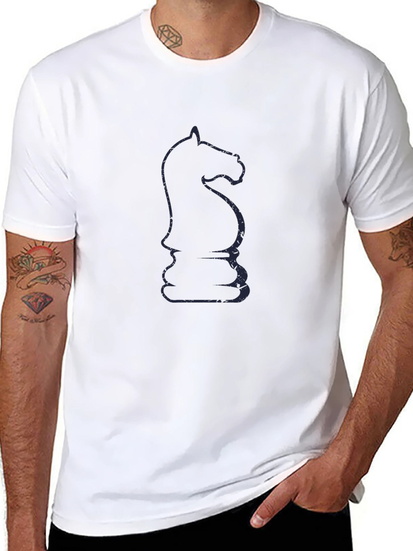 Chess Knight Graphic Tee - Stylish Casual Wear