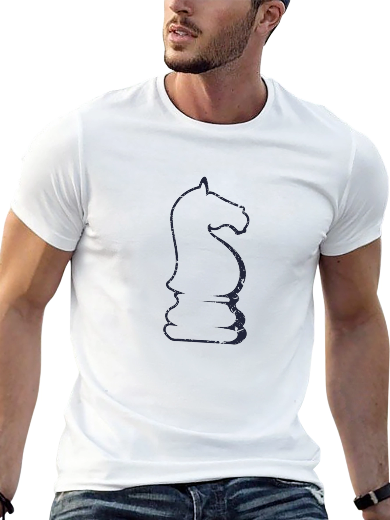 Chess Knight Graphic Tee - Stylish Casual Wear