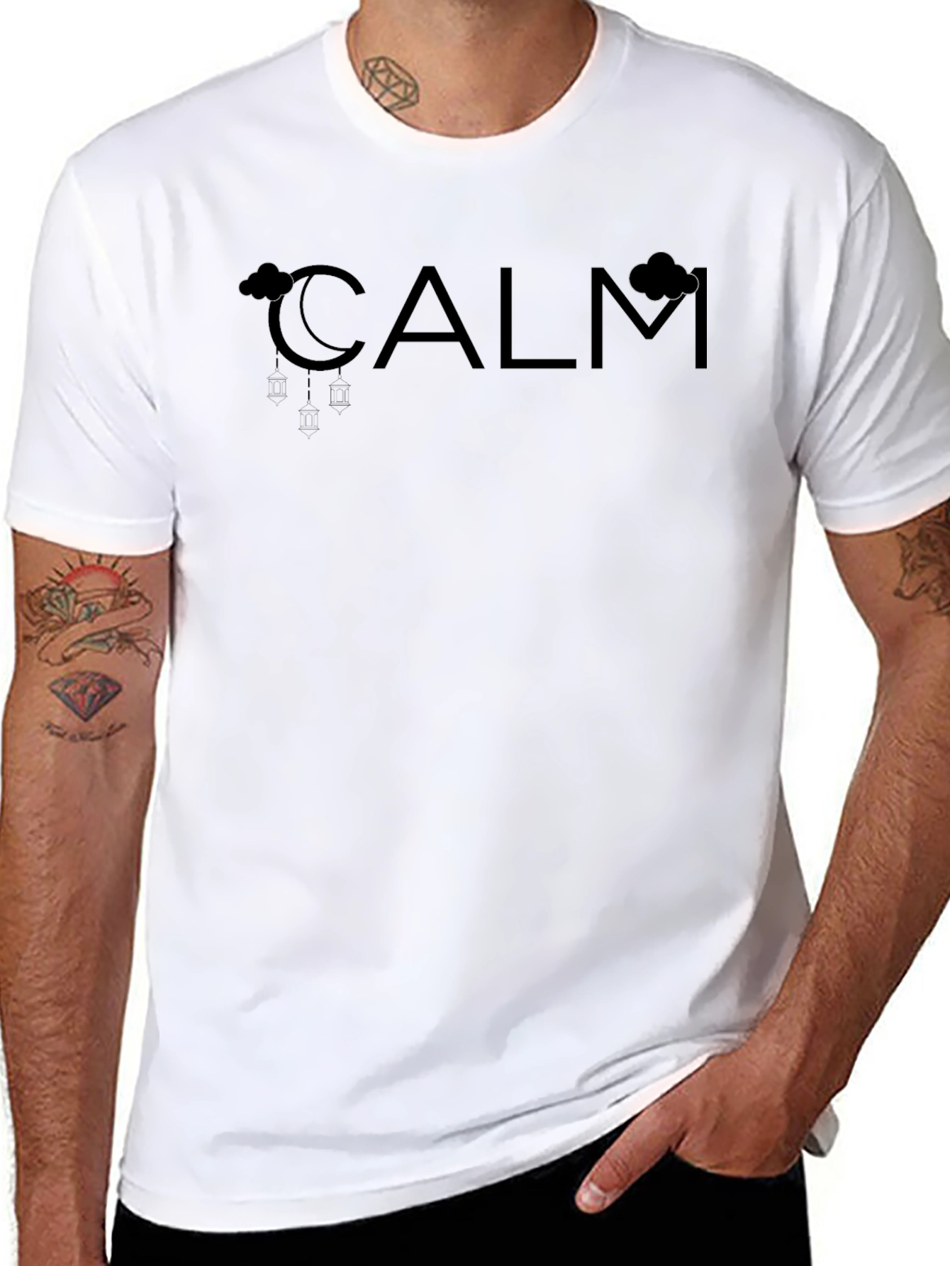 Calm Mood Black Graphic T-Shirt