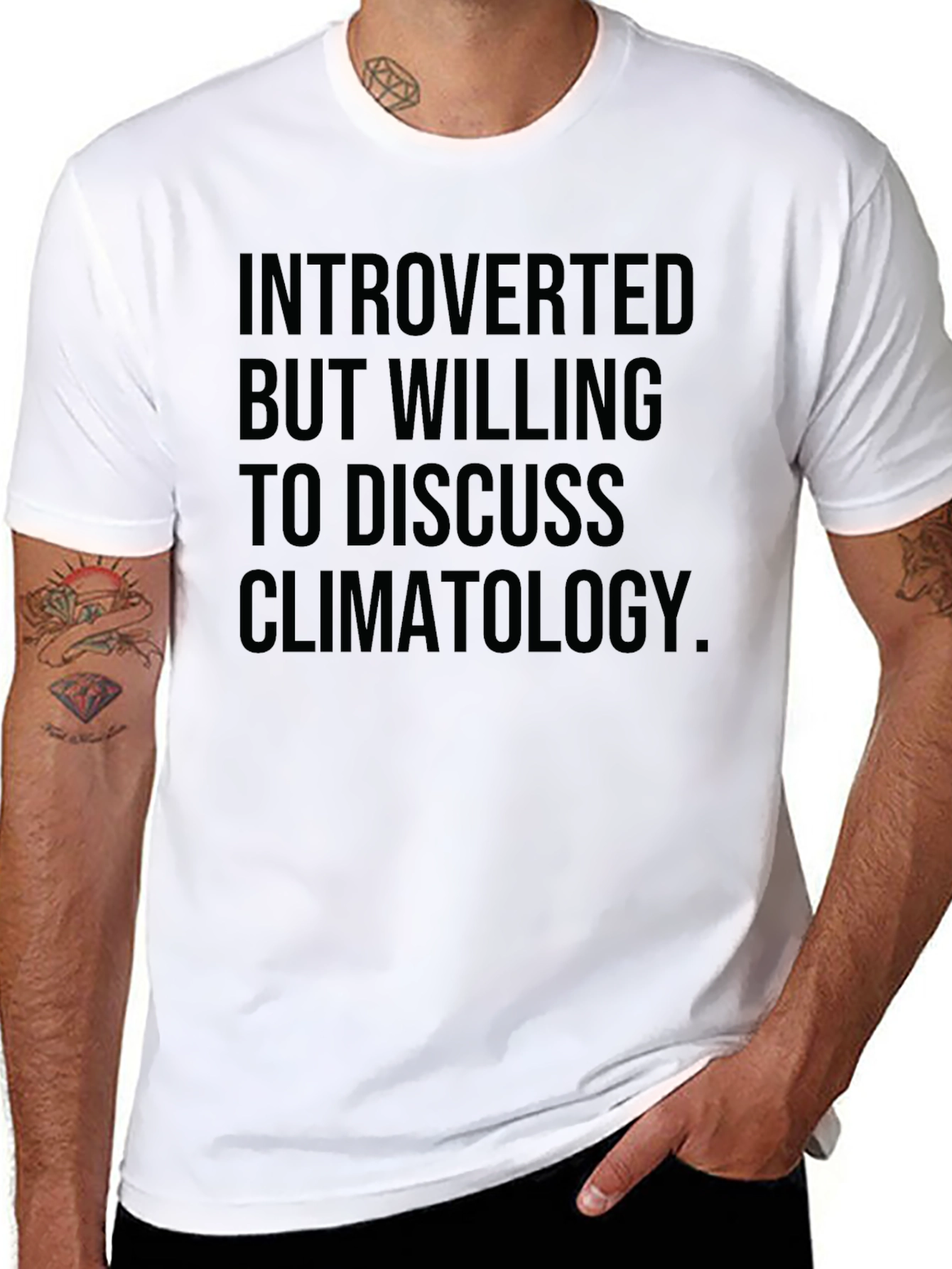 Introverted Climatology Graphic Tee - Black