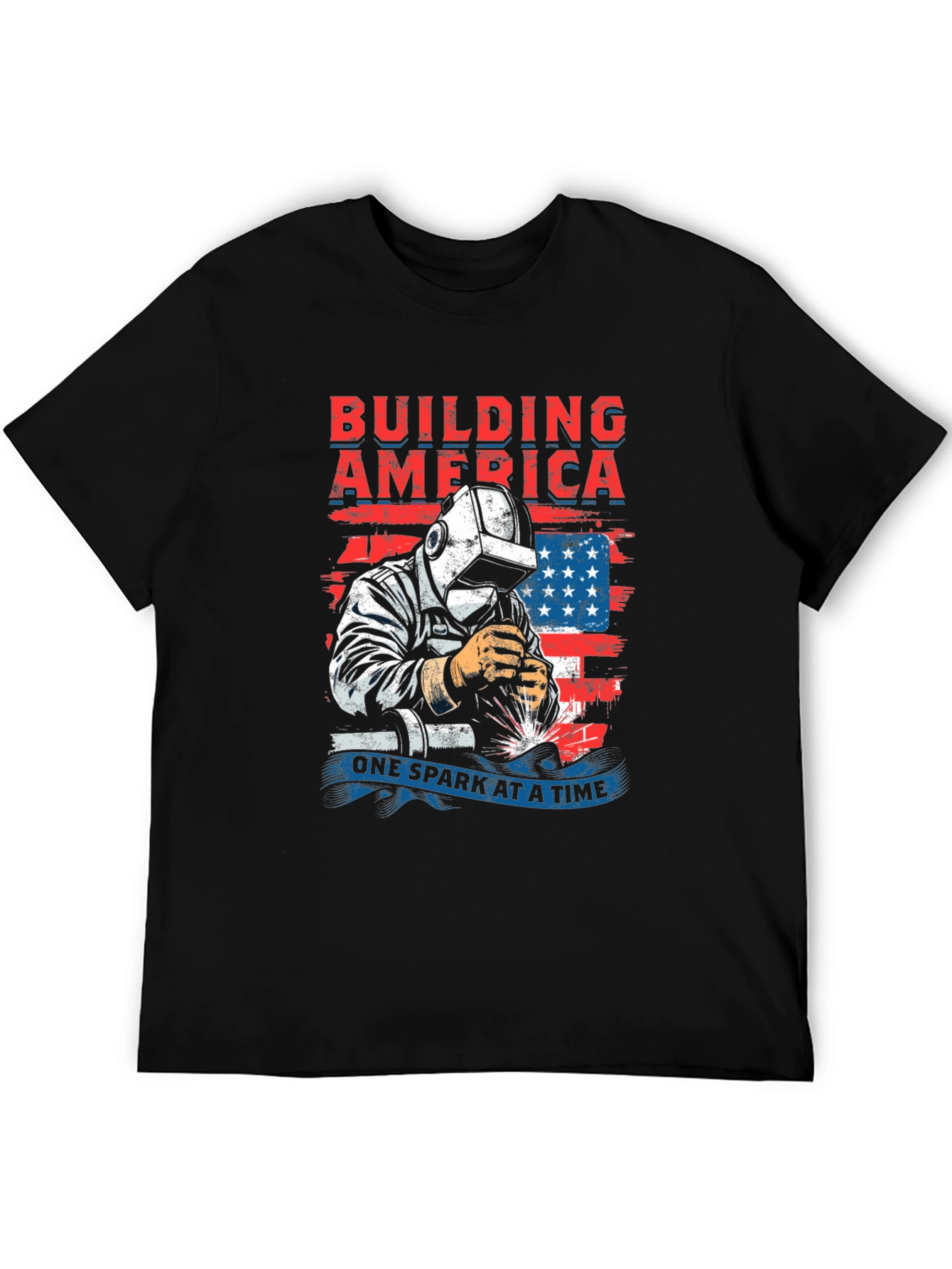 Building America Welder Patriotic T-Shirt