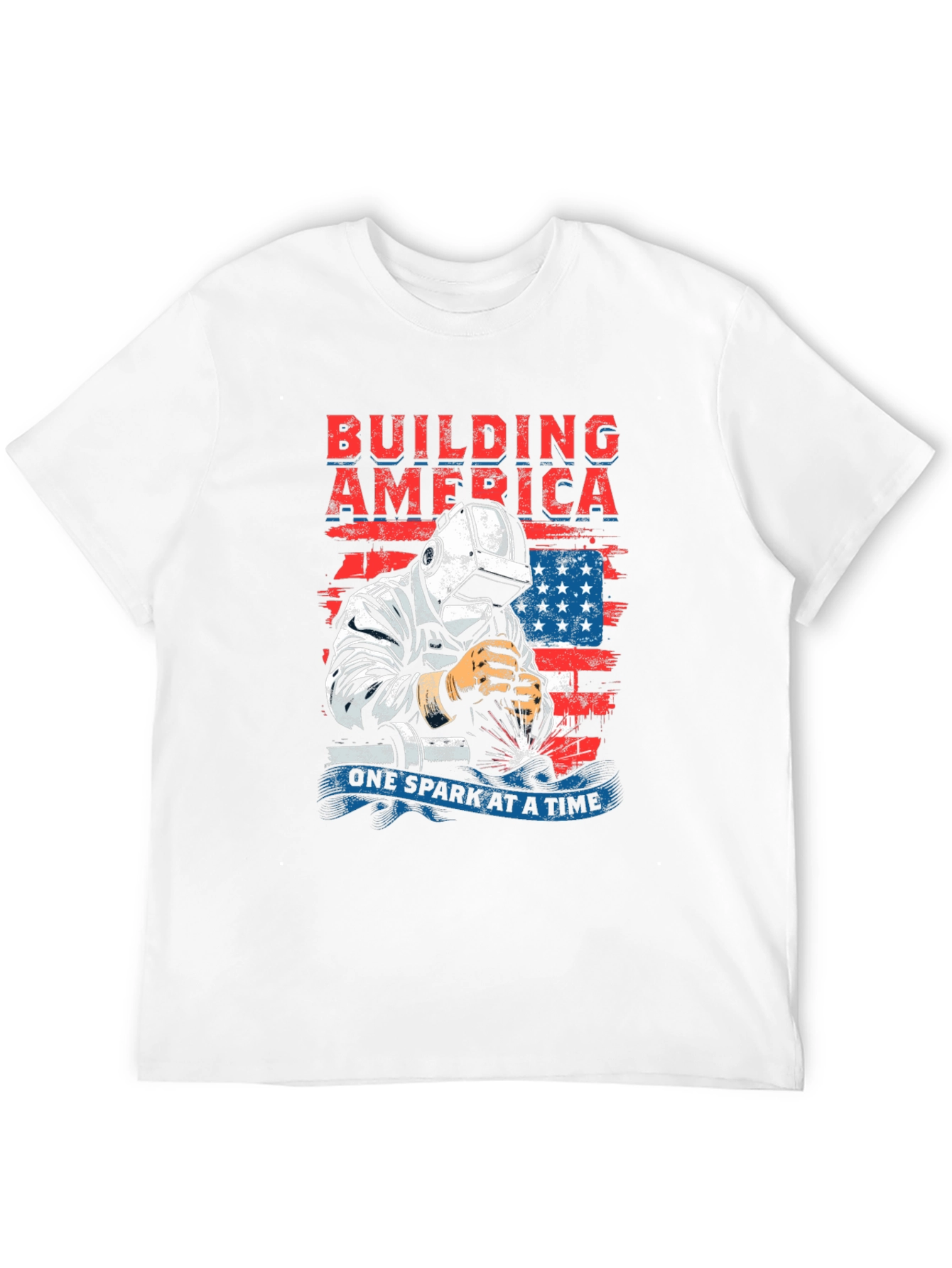 Building America Welder Patriotic T-Shirt