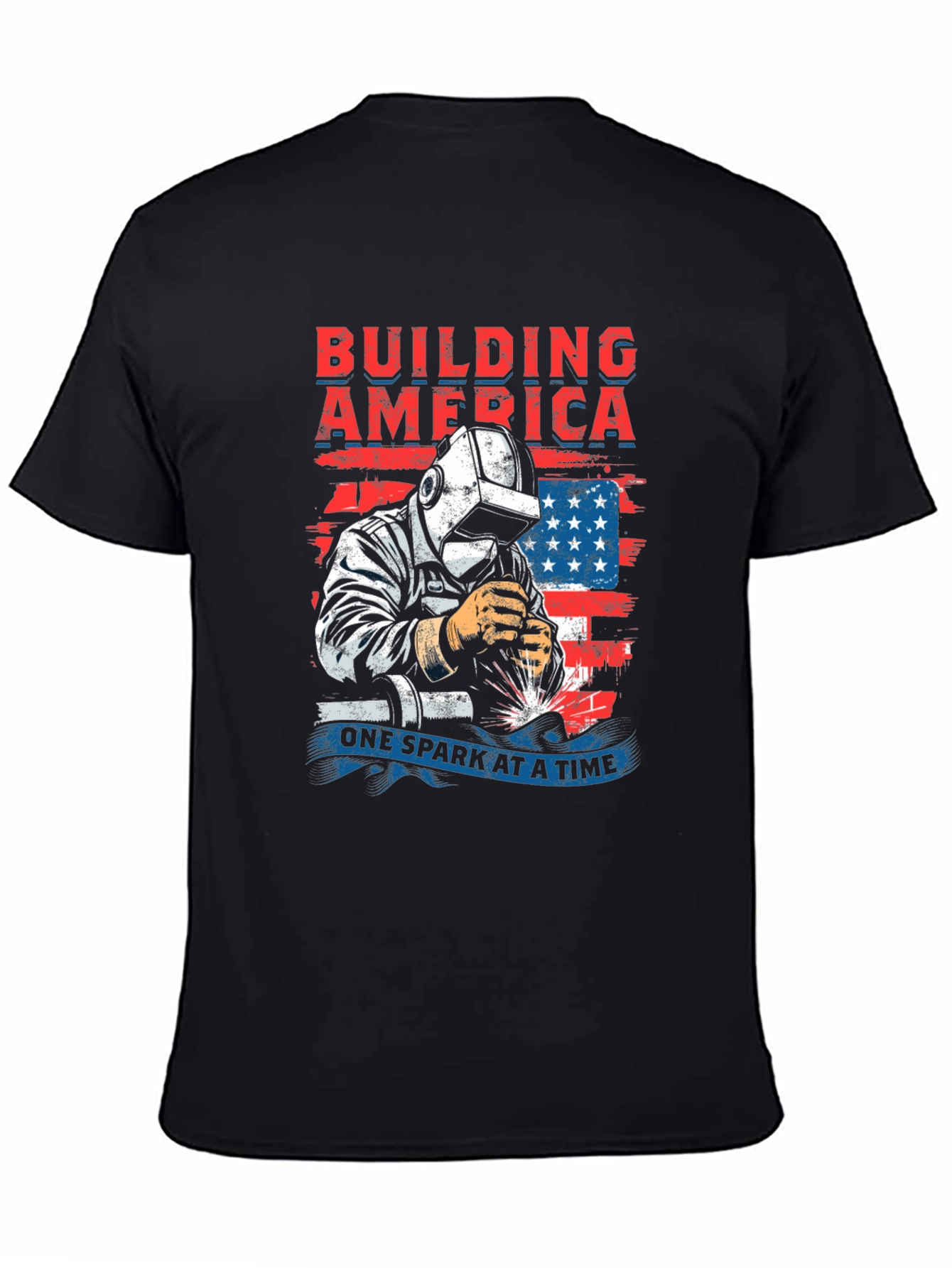 Building America Welder Patriotic T-Shirt