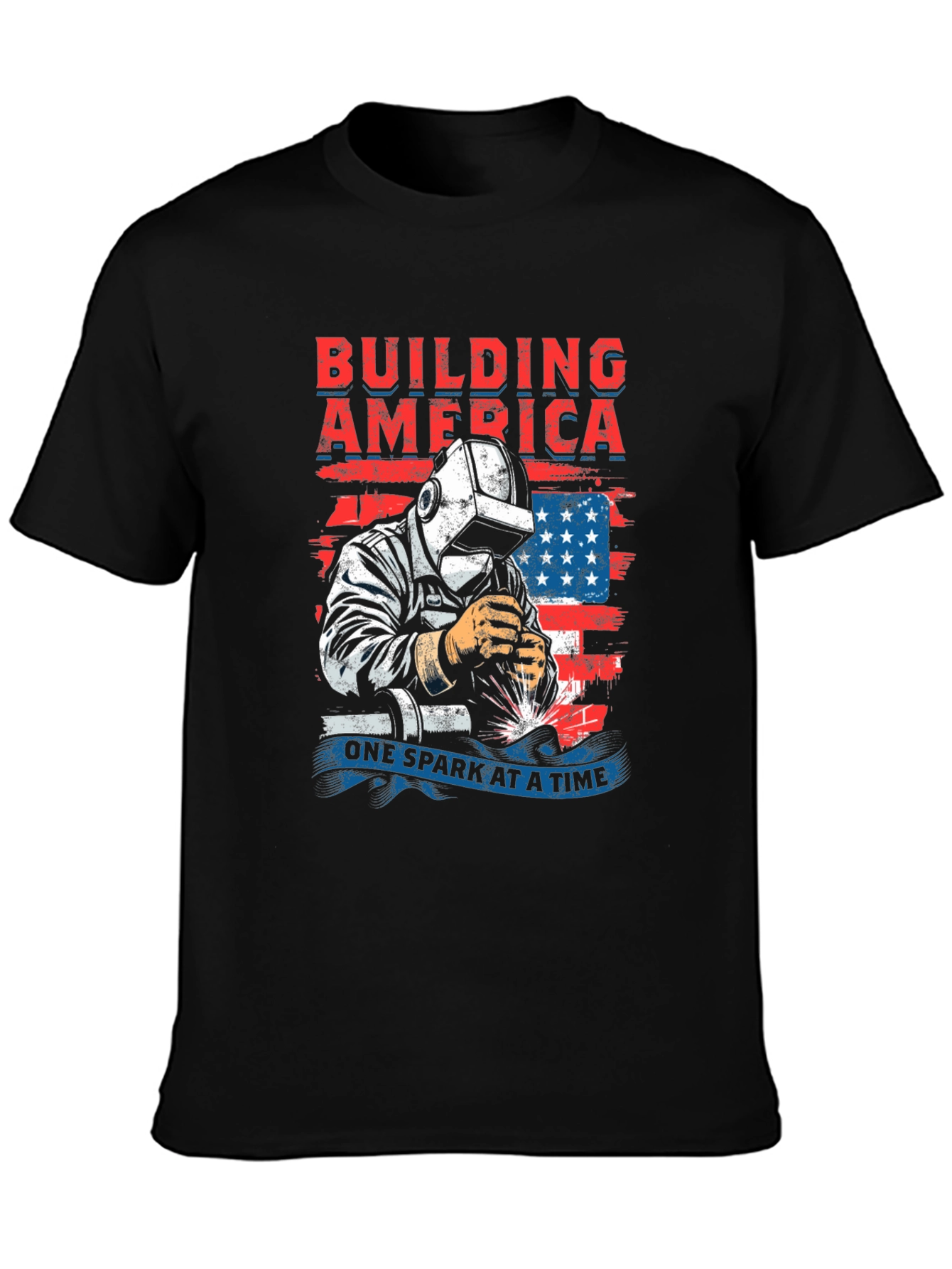 Building America Welder Patriotic T-Shirt
