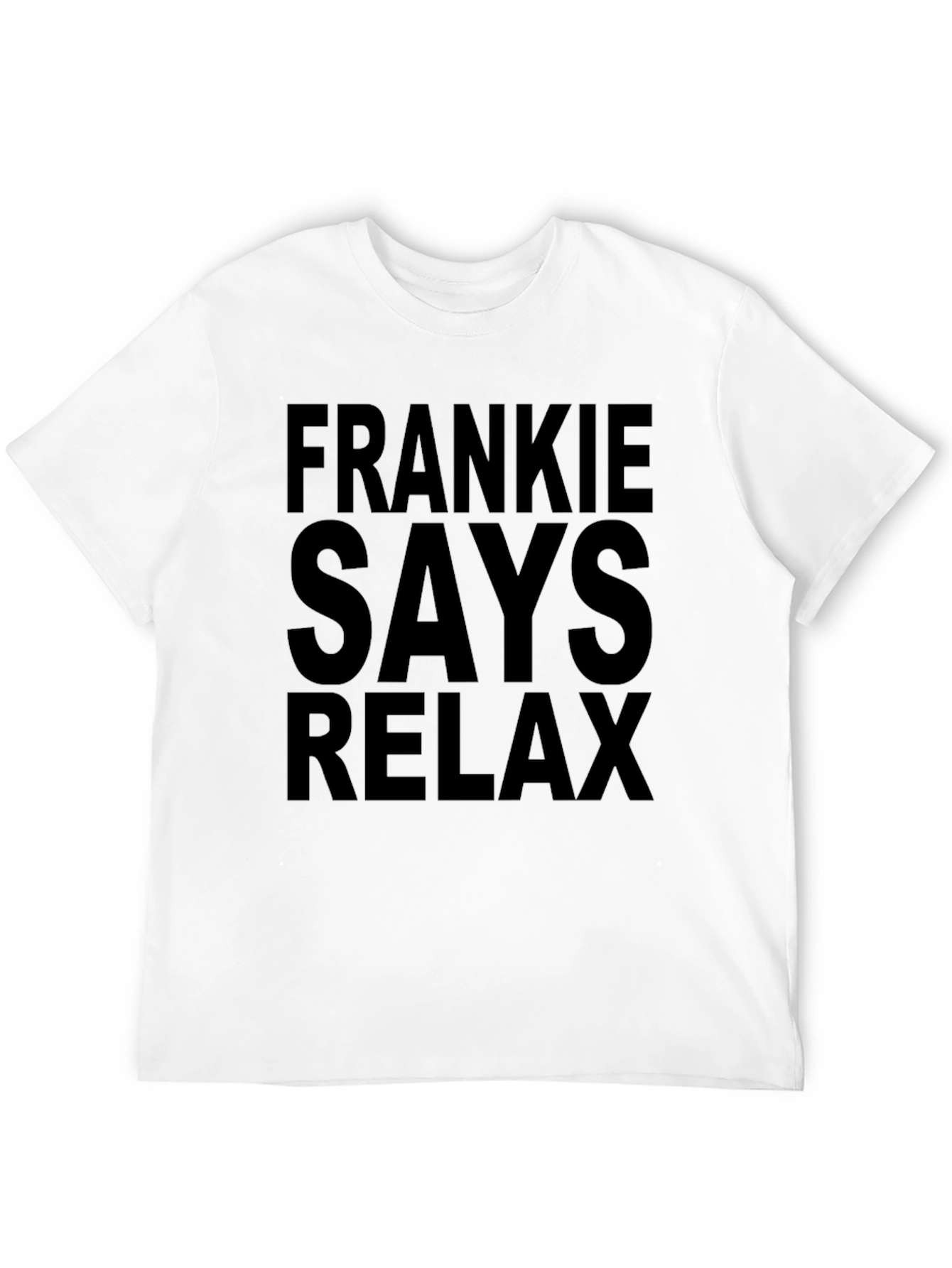 Frankie Says Relax Graphic Tee - Black Cotton T-Shirt