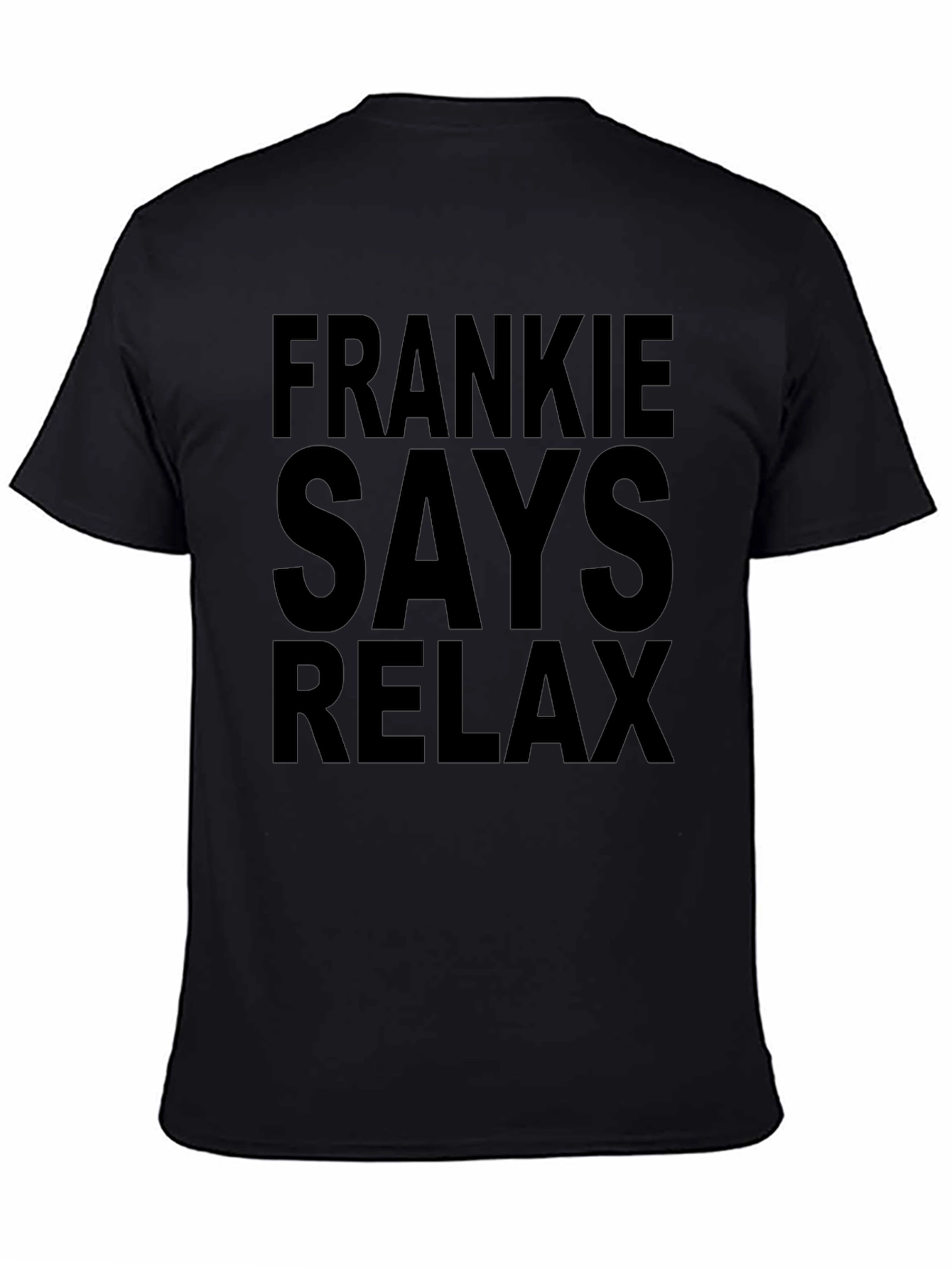 Frankie Says Relax Graphic Tee - Black Cotton T-Shirt