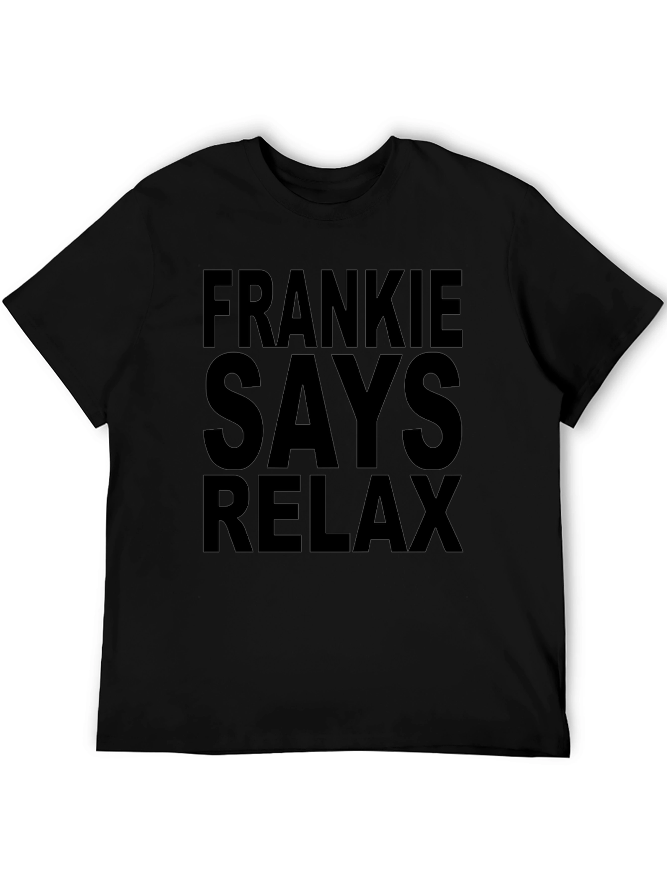 Frankie Says Relax Graphic Tee - Black Cotton T-Shirt
