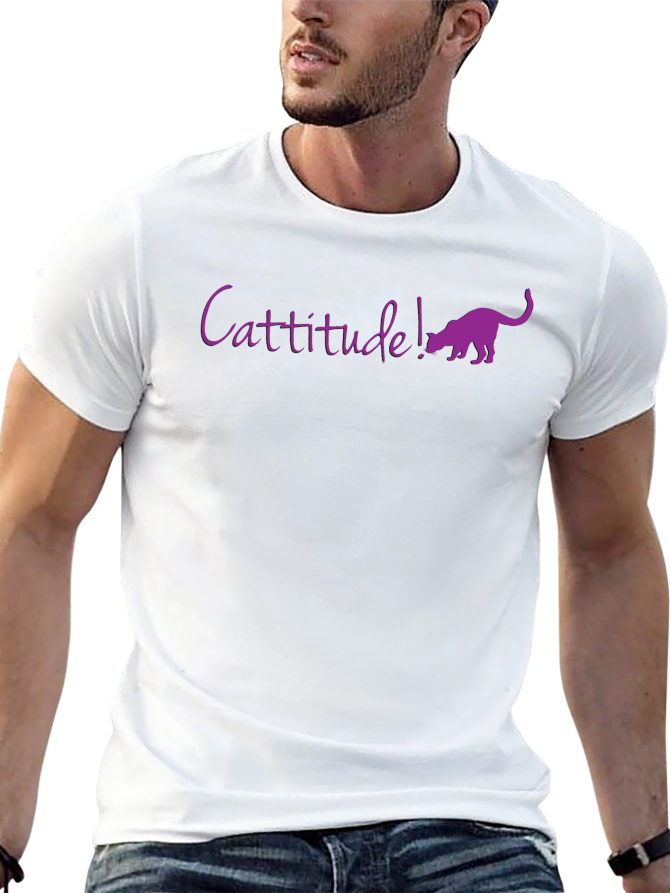 Cattitude! Funny Cat Lover Graphic T-Shirt