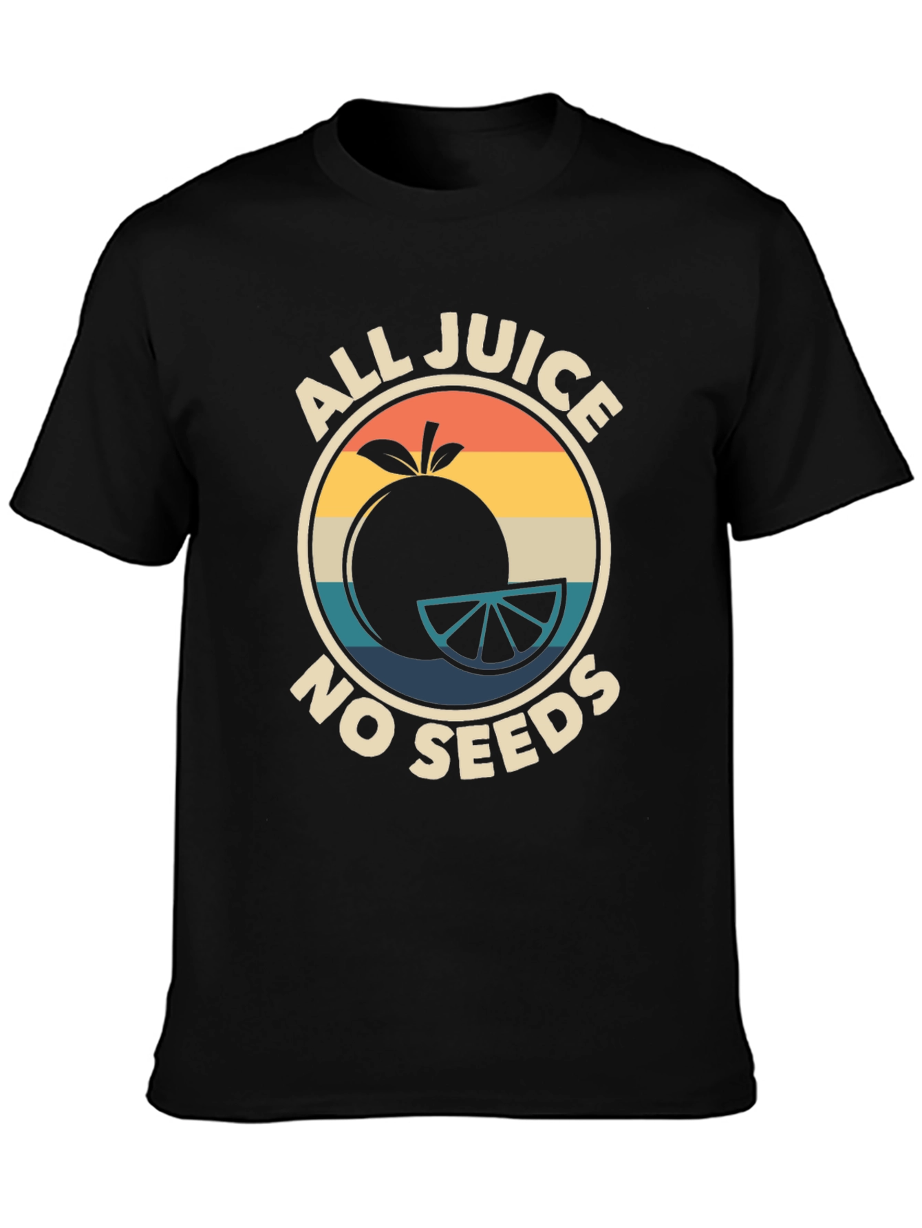 All Juice No Seeds Graphic Tee - Retro Style