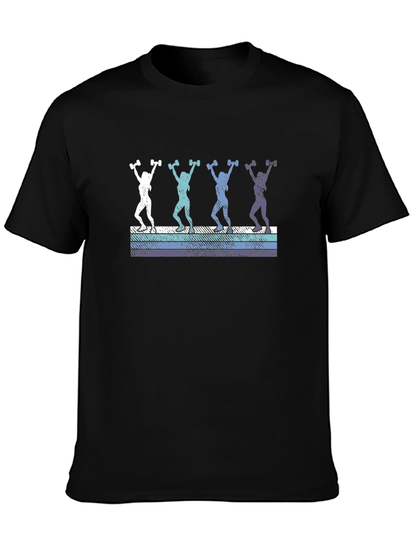 Retro Workout Tee - Dumbbell Design