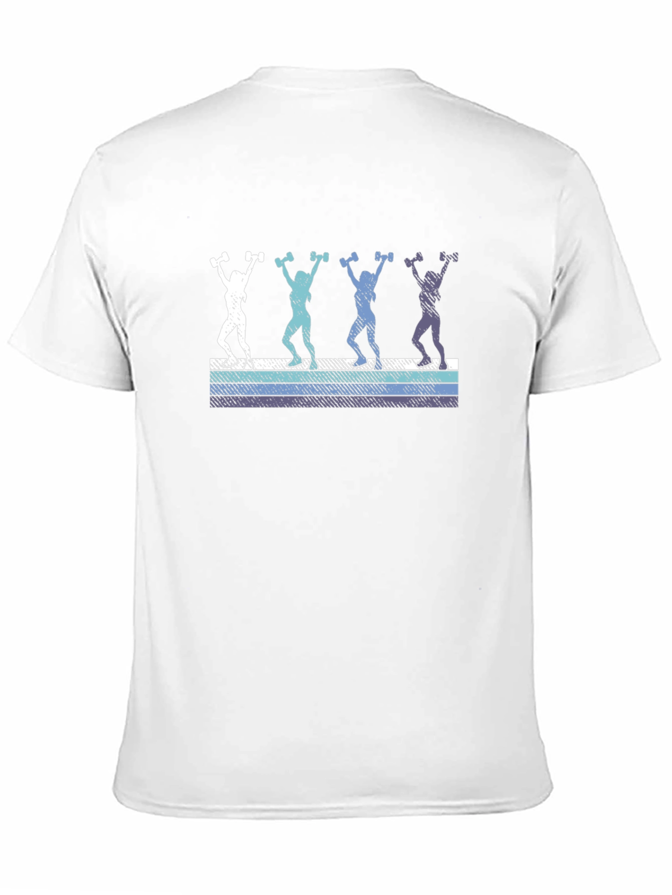 Retro Workout Tee - Dumbbell Design
