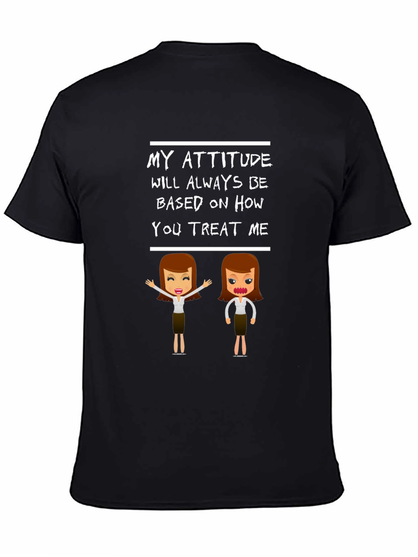 Attitude Based Treat Cartoon Graphic Tee
