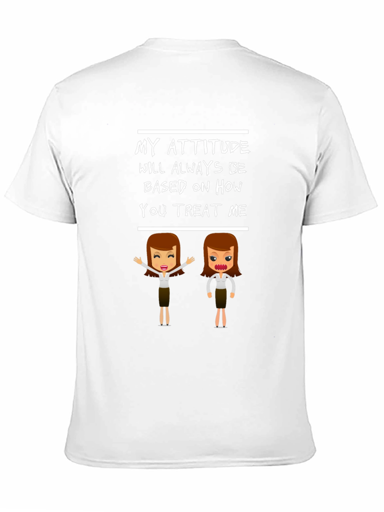 Attitude Based Treat Cartoon Graphic Tee