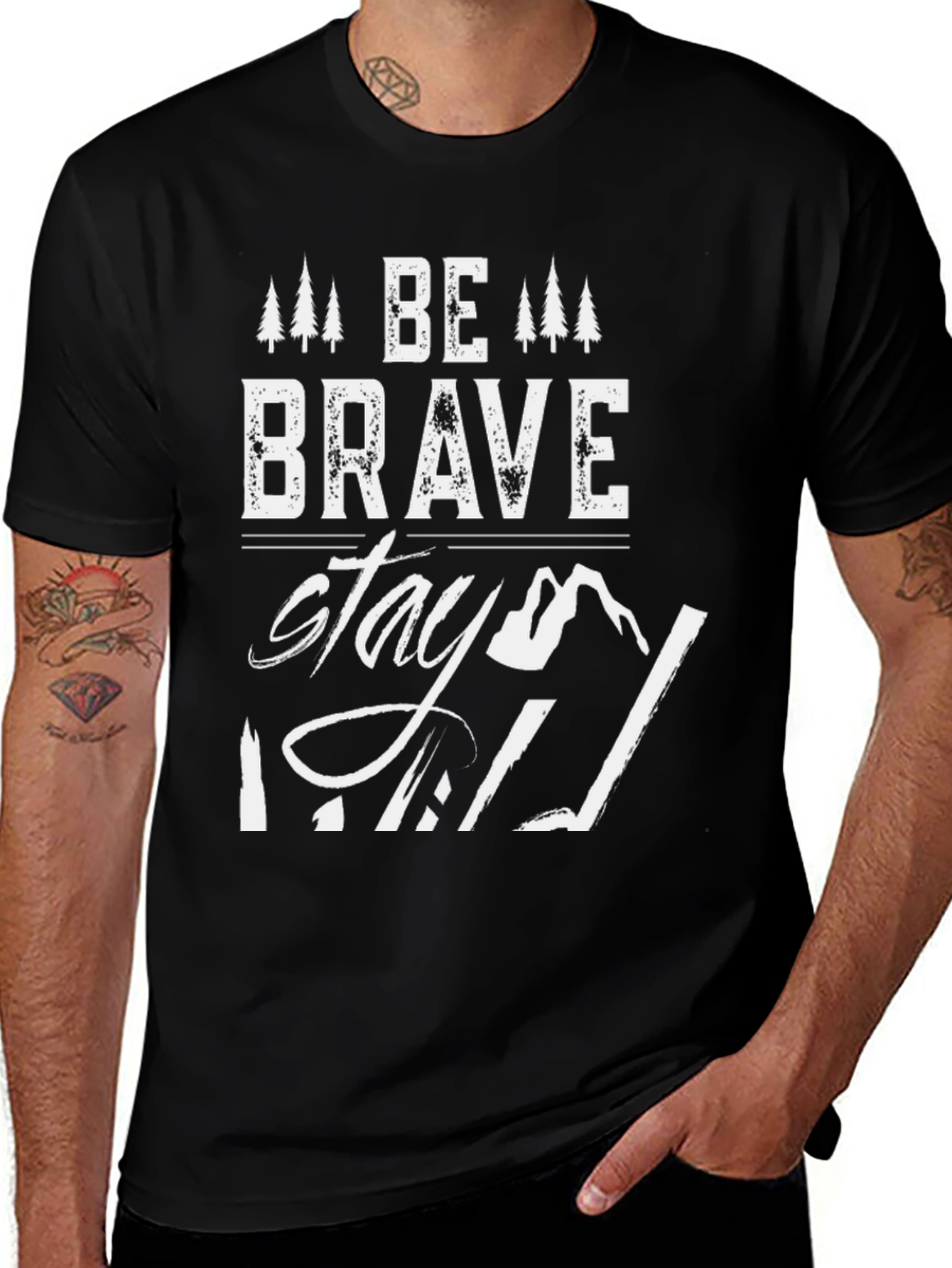 Be Brave Stay Wild Graphic T-Shirt