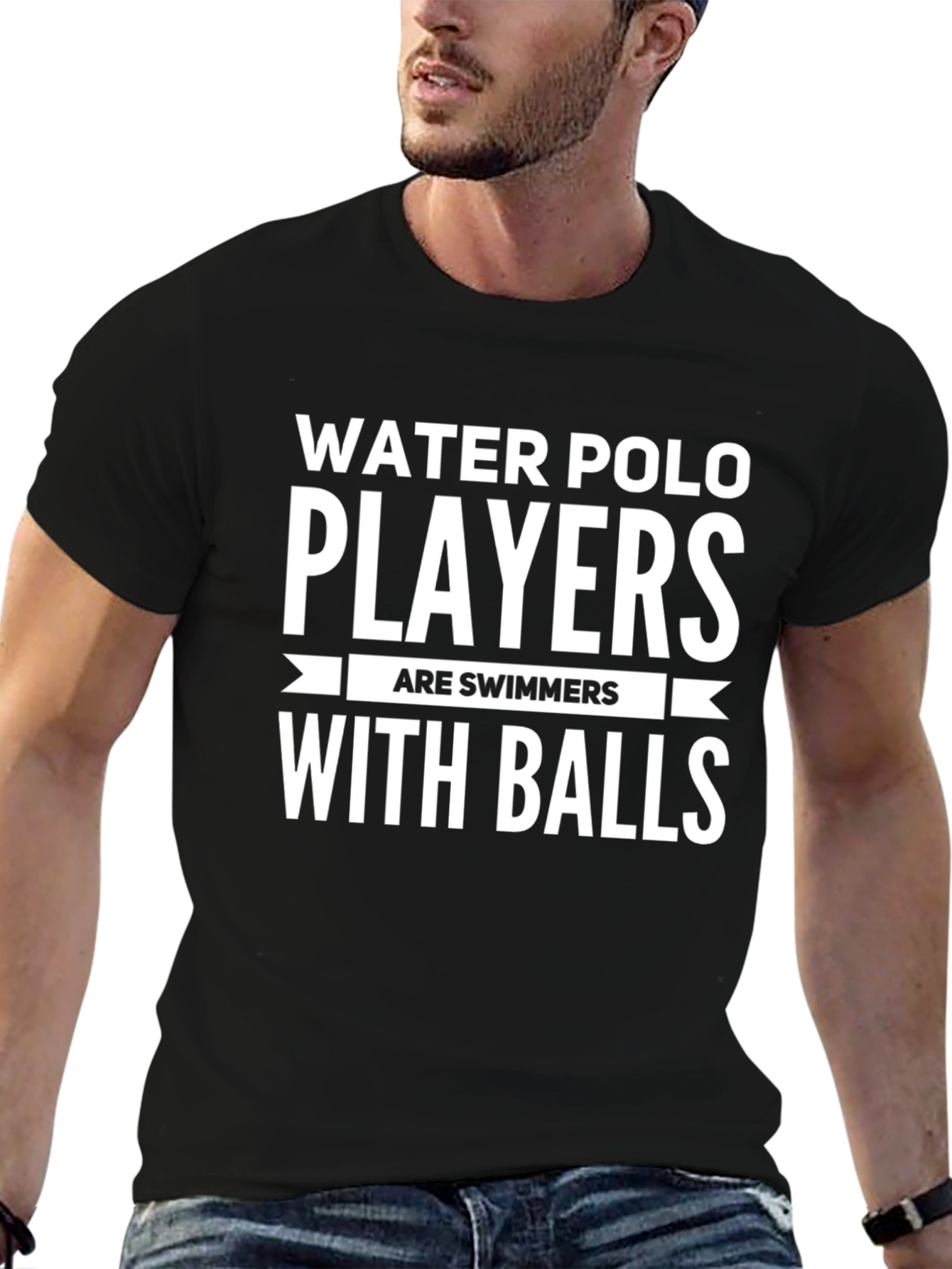 Water Polo Players T-Shirt Funny Balls Swimmer Tee
