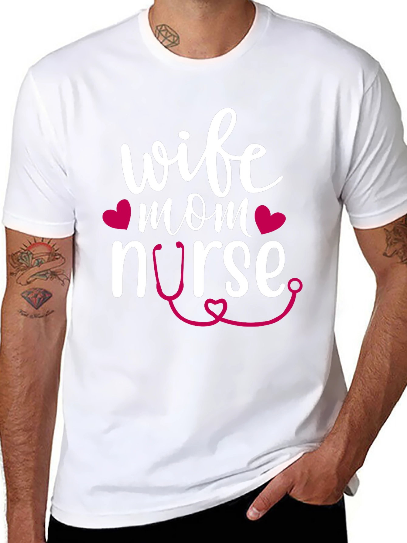 Wife Mom Nurse Graphic T-Shirt