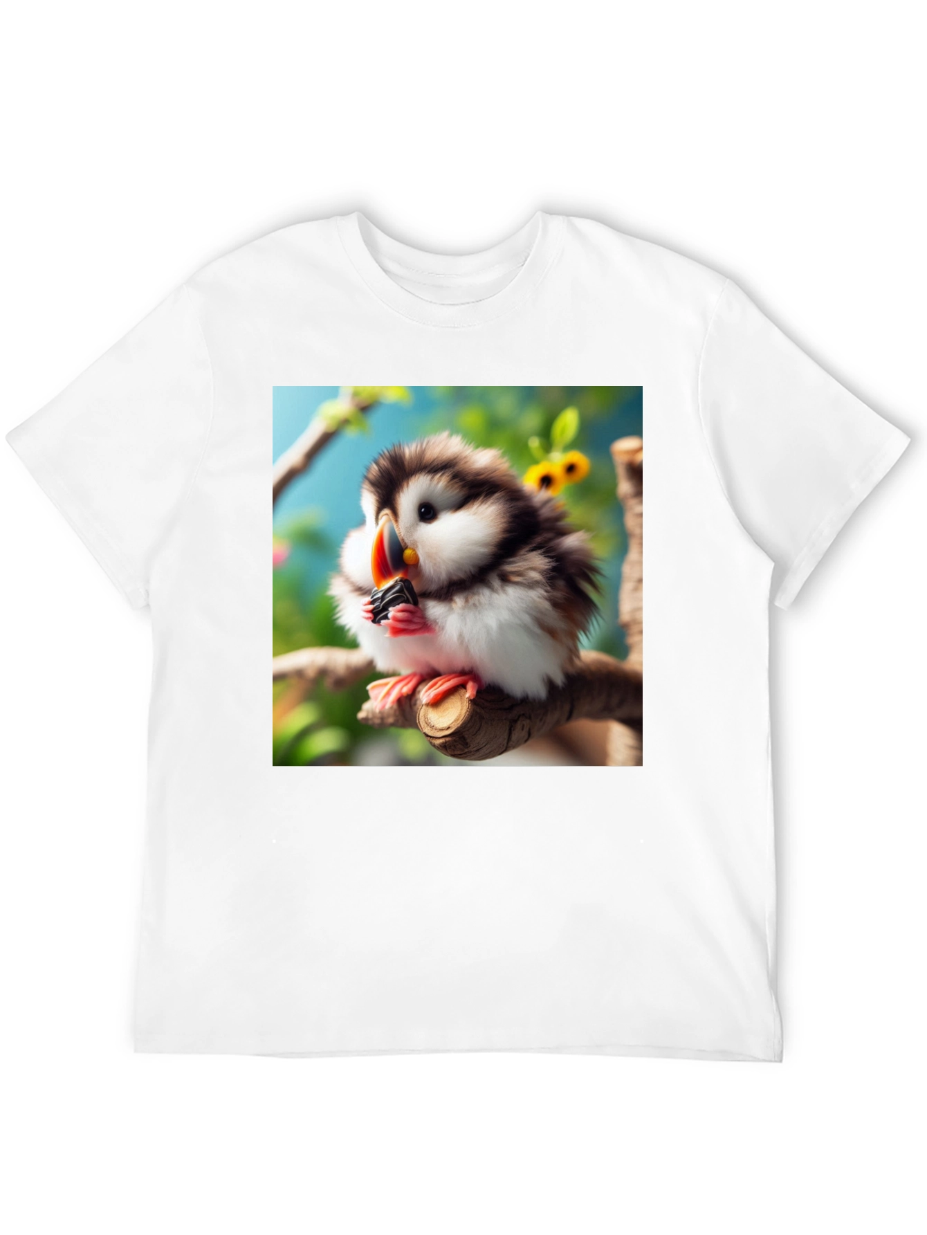 Cute Puffin Bird Graphic T-Shirt