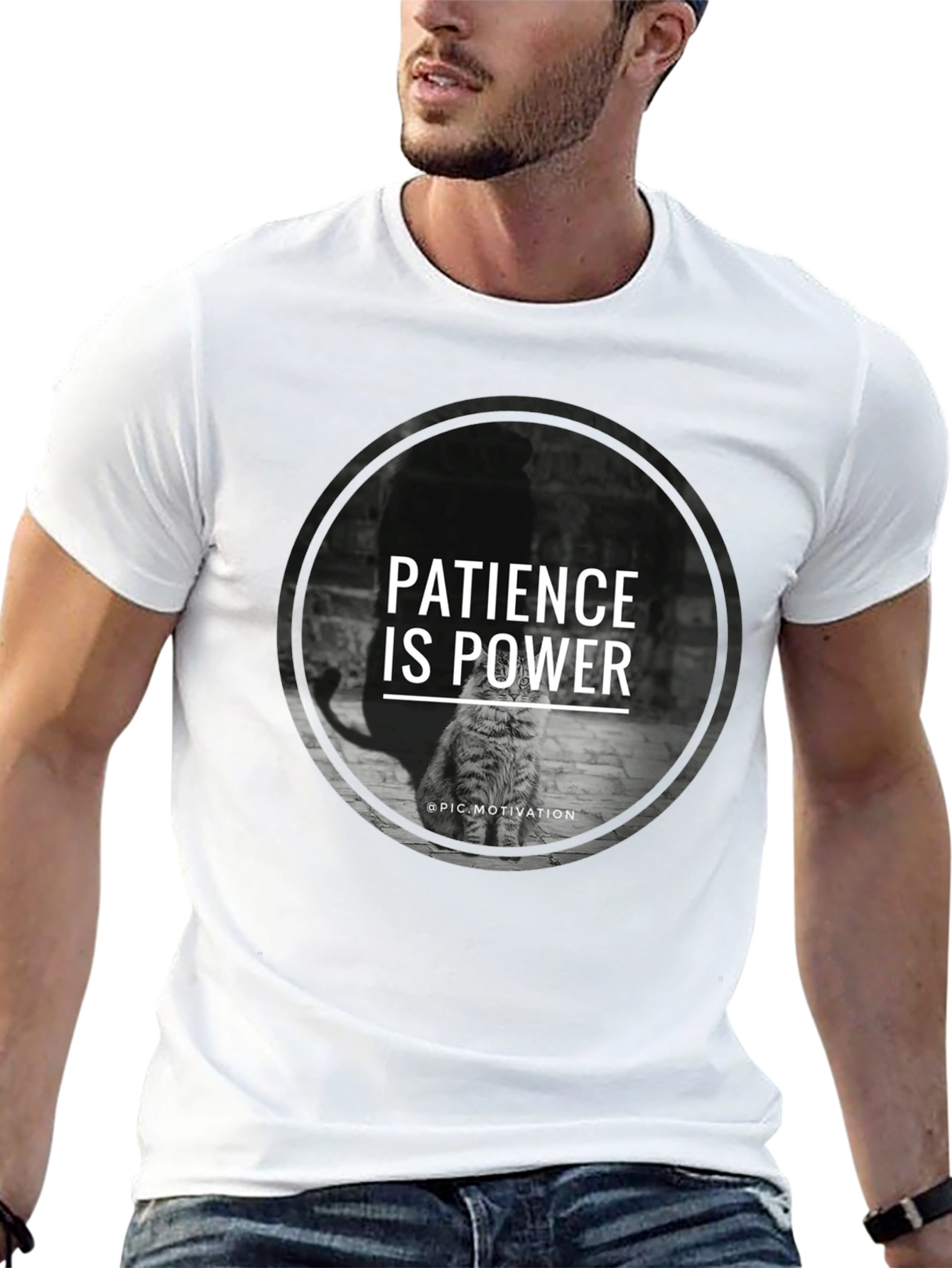 Patience is Power Cat Graphic T-Shirt
