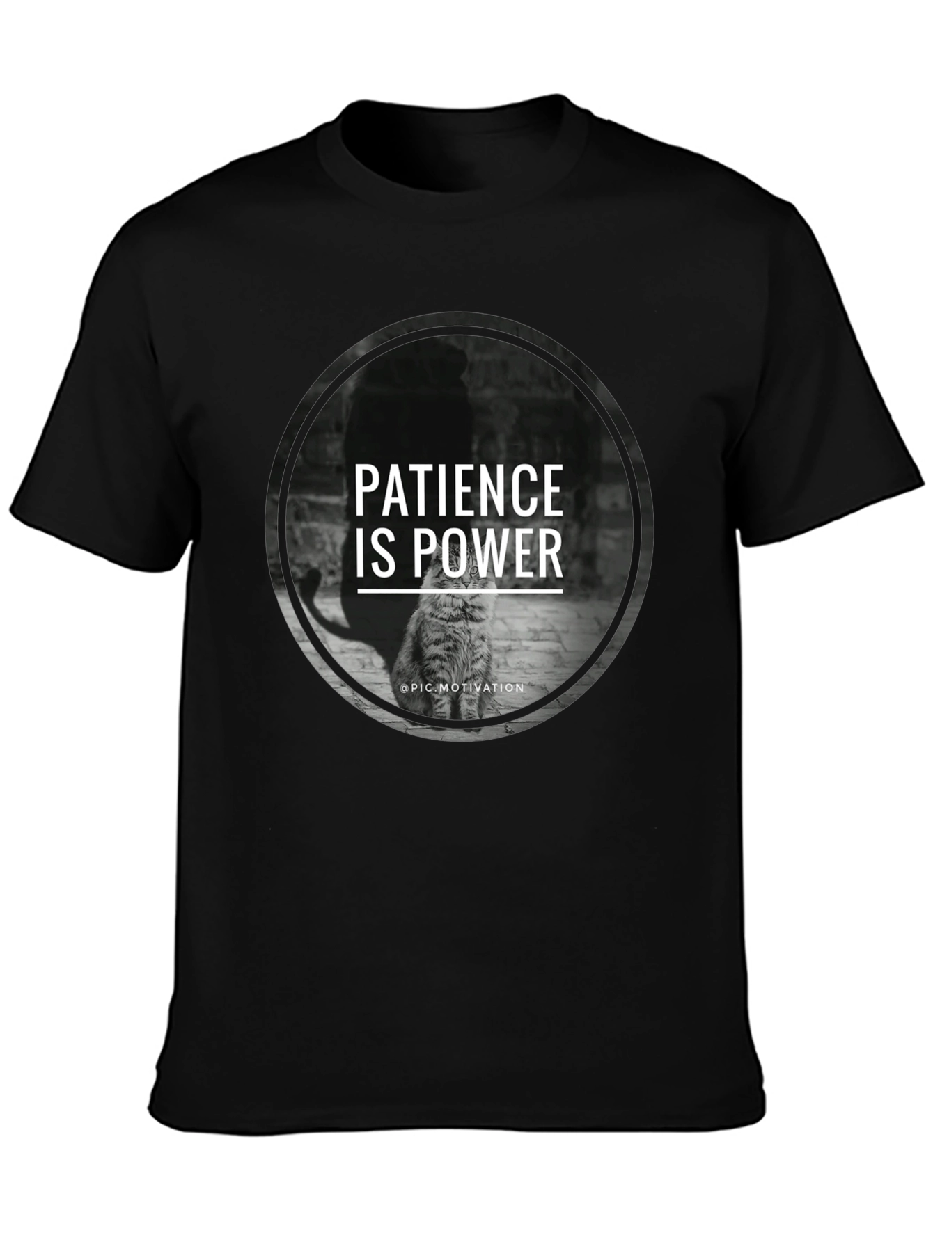 Patience is Power Cat Graphic T-Shirt