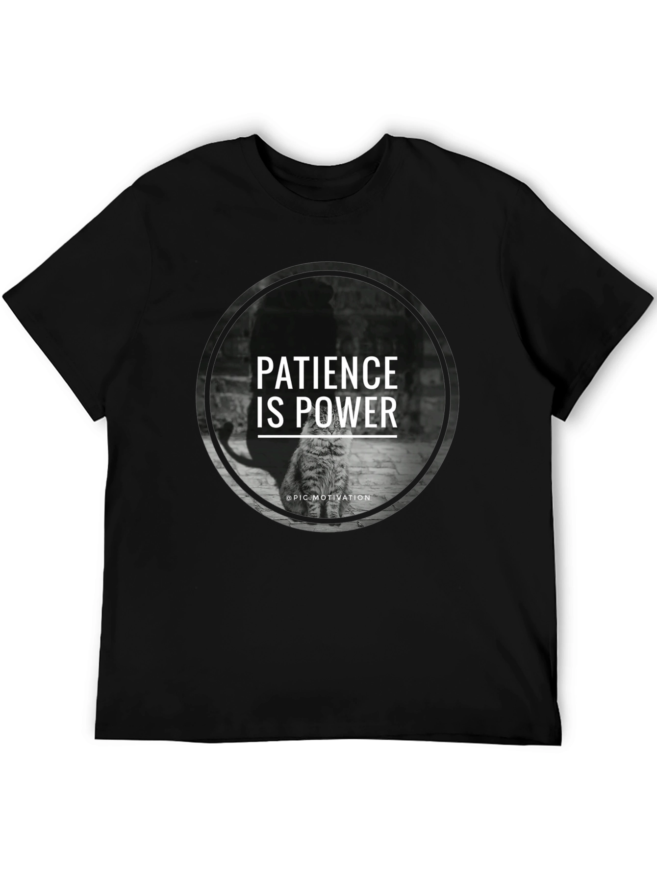 Patience is Power Cat Graphic T-Shirt