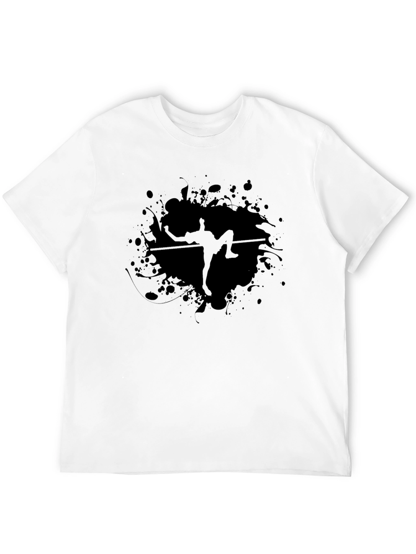 Black Graphic Tee - Climber Silhouette T-Shirt