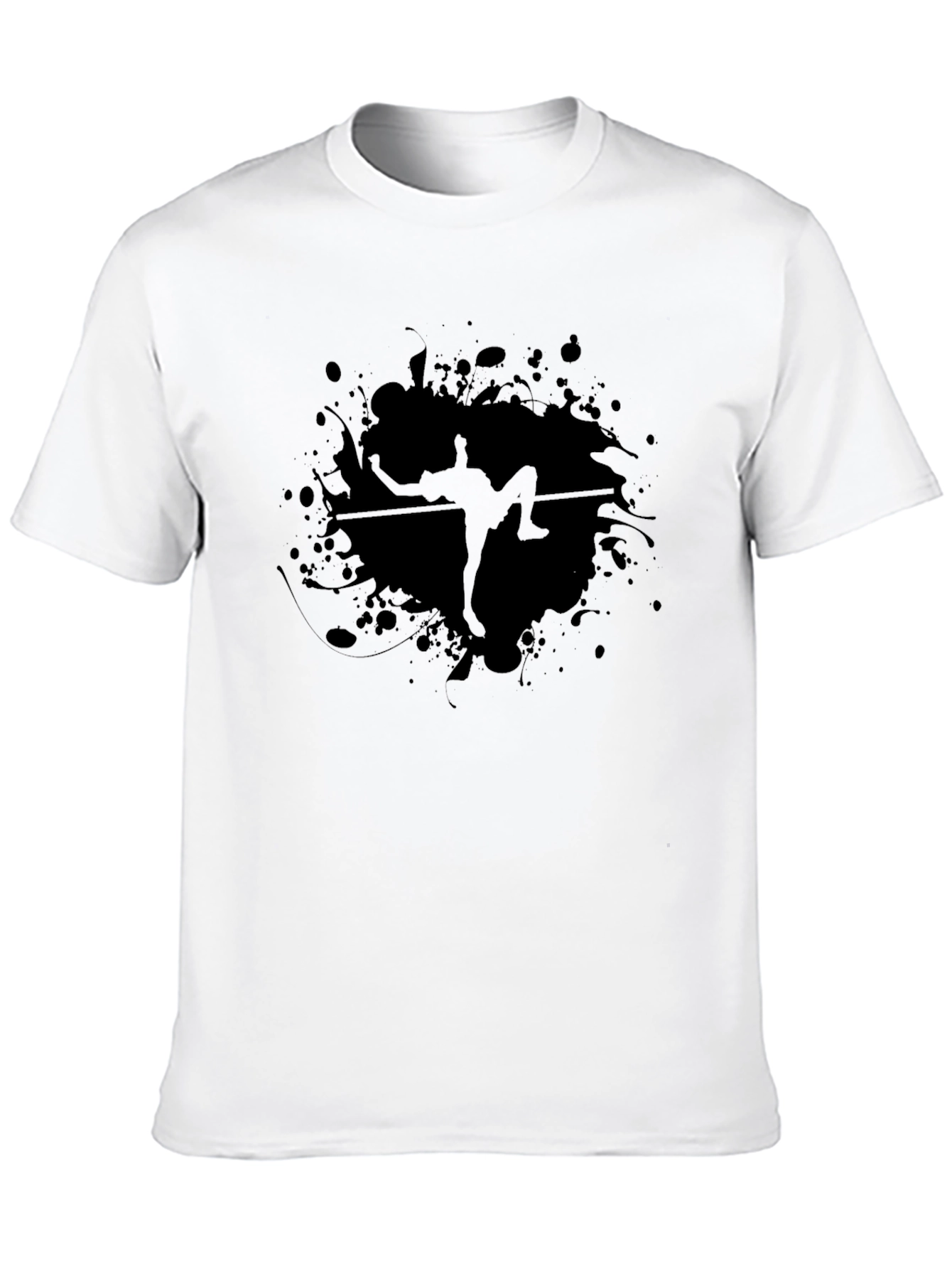 Black Graphic Tee - Climber Silhouette T-Shirt